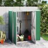 Garden Tool Shed Green 63.4"x35"x63.4" Galvanized Steel