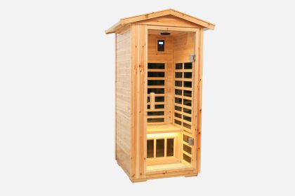 One person Far infrared old fir outdoor sauna room