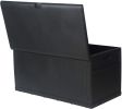 Patio Deck Box Storage Container Outdoor Rattan Style Plastic Storage Cabinet Bench Box