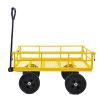 Tools cart Wagon Cart Garden cart trucks make it easier to transport firewood Yellow