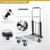 Portable Folding Platform Cart Adjustable Length for Luggage Travel Shopping