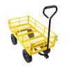 Tools cart Wagon Cart Garden cart trucks make it easier to transport firewood Yellow