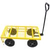 Tools cart Wagon Cart Garden cart trucks make it easier to transport firewood Yellow