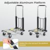 Portable Folding Platform Cart Adjustable Length for Luggage Travel Shopping