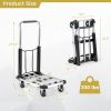 Portable Folding Platform Cart Adjustable Length for Luggage Travel Shopping