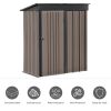 Patio 5ft Wx3ft. L Garden Shed, Metal Lean-to Storage Shed with Adjustable Shelf and Lockable Door, Tool Cabinet for Backyard, Lawn, Garden