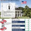 25 ft. Telescopic Aluminum Flagpole with U.S. Flag Ball