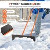 Garden Tools Snow Shovel with Wheels and Adjustable Handle