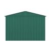 9.1' x 10.5' Outdoor Metal Storage Shed, Garden Tool Shed Storage House with Double Sliding Doors and 4 Vents for Backyard, Patio, Lawn, Green