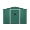 9.1' x 10.5' Outdoor Metal Storage Shed, Garden Tool Shed Storage House with Double Sliding Doors and 4 Vents for Backyard, Patio, Lawn, Green