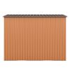 4.2 x 9.1 Ft Outdoor Storage Shed, Metal Tool Shed with Lockable Doors Vents, Utility Garden Shed for Patio Lawn Backyard,Brown