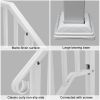 Handrails for Outdoor Steps, Iron Handrail Fits 1 Step, Transitional Handrail with Installation Kit, White