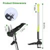 38.97in Aluminum Weed Puller Stand Up Weeder Without Bending Kneeling Manual Weed Remover Tool with 4 Claws for Lawn Yard Garden Patio