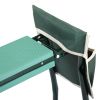 Outdoor 2-in-1 Garden Stool and Kneeler, Garden Bench with Tool Bags, Kneeling Pad, Gift for Parent, Portable, Green