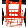 Rolling Garden Scooter Garden Cart Seat with Wheels and Tool Tray, 360 Swivel Seat,Red