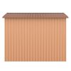 8' x 8' Outdoor Storage Shed, Metal Garden Shed with Double Sliding Doors, 4 Air Vents, Tool Storage House Shed for Yard, Patio, Lawn, Coffee