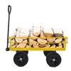 Tools cart Wagon Cart Garden cart trucks make it easier to transport firewood Yellow