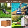 9' x 6' Outdoor Storage Shed, Garden Tool House with Foundation, 4 Vents, and 2 Easy Sliding Doors for Backyard, Patio, Garage, Lawn, Yellow