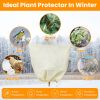 3Pcs Winter Plant Cover Bags with Drawstring 32.67x43.3in Plant Freeze Protector Reusable Non-Woven Plant Frost Blanket for Outdoor Garden Plants