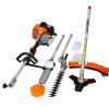 4 in 1 Multi-Functional Trimming Tool, 33CC 2-Cycle Garden Tool System with Gas Pole Saw, Hedge Trimmer, Grass Trimmer, and Brush Cutter EPA Compliant