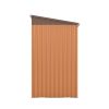 4.2 x 9.1 Ft Outdoor Storage Shed, Metal Tool Shed with Lockable Doors Vents, Utility Garden Shed for Patio Lawn Backyard,Brown