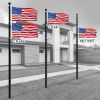 30 ft. Aluminum Telescopic Flag Pole Kit Flagpole 3'x5' US Flag & Ball Top for Commercial Residential Outdoor