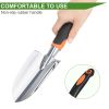 Garden Tool Set, 3PCS Sturdy Gardening Hand Tools Kit - Trowel/Shovel, Transplanter, Sharp Bypass Pruning Shears/Scissors/Clippers