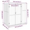 Garden Tool Shed Anthracite 63.4"x35"x63.4" Galvanized Steel