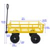 Tools cart Wagon Cart Garden cart trucks make it easier to transport firewood Yellow