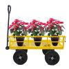 Tools cart Wagon Cart Garden cart trucks make it easier to transport firewood Yellow