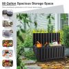 90 Gallon Outdoor Deck Storage Box with Built-In Wheel