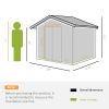 9' x 6' Outdoor Storage Shed, Garden Tool House with Foundation, 4 Vents, and 2 Easy Sliding Doors for Backyard, Patio, Garage, Lawn, Yellow