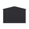 9.1' x 10.5' Outdoor Metal Storage Shed, Garden Tool Shed Storage House with Double Sliding Doors and 4 Vents for Backyard, Patio, Lawn, dark grey