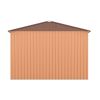 9.1' x 10.5' Outdoor Metal Storage Shed, Garden Tool Shed Storage House with Double Sliding Doors and 4 Vents for Backyard, Patio, Lawn, coffee