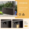 120 Gallon Outdoor Storage Box with Lockable Lid