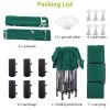 10'x20' Pop Up Canopy Outdoor Portable Party Folding Tent with 6 Removable Sidewalls + Carry Bag + 6pcs Weight Bag Green