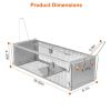 Dual Door Rat Trap Cage Humane Live Rodent Dense Mesh Trap Cage Zinc Electroplating Mice Mouse Control Bait Catch with 2 Detachable U Shaped Rod