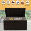 120 Gallon Outdoor Storage Box with Lockable Lid