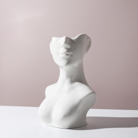 Human Body Shape Ceramic Vase (Option: A)