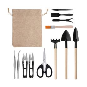 Outdoor & Indoor Usage 13PCS Mini Garden Planting Tool Set (Color: As pic show)