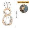 2023 New Easter Bunny Wreath DIY Folded Rattan Wreath Bunny Pendant Easter Decoration for Home Holiday Party Decoration Supplies