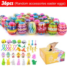 2023 Easter Eggs Happy Easter Decorations Plastic Easter Eggs Candies Chocolate Gift Boxes Colorful Egg DIY Craft for Kids Gift (Color: 36pcs)