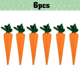 2023 Non Woven Carrots Easter Decorations Simulation Carrot Pendant For Home Hanging Decor Easter Carrot Ornament Party Supplies (Color: 6Pcs A)