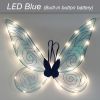 LED Fairy Wings Glowing Sparkle Butterfly Elf Princess Angel Wings Halloween Party Cosplay Costumes Performance Photography Prop