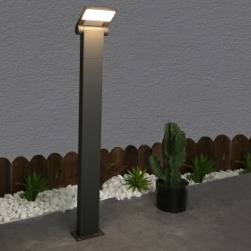 Inowel Outdoor Pathway Lights LED Bollard Light Landscape Path Light Modern Waterproof Driveway Lights 11706 (Color: grey)