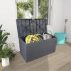 120gal 460L Outdoor Garden Plastic Storage Deck Box Chest Tools Cushions Toys Lockable Seat Waterproof