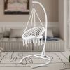 Outdoor Hanging Swing Chair with Stand, Boho Swinging Hammock Chairs with Stand for Bedroom, Patio, Porch, Outdoor and Indoor