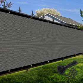 Artpuch Privacy Fence Screen Dark Grey Customized Outdoor Mesh Panels for Backyard, Balcony,Patio,Construction Site with Zip Ties (size: 4x272 ft)