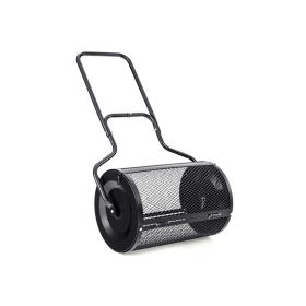 Lawn Care Tools Peat Moss Spreader with U-shape Handle (Color: Black)