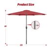 10' Patio Umbrella Outdoor Table Market Yard Umbrella with Push Button Tilt/Crank